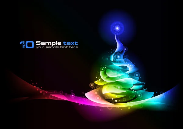 Christmas tree. Vector abstract design. — Stock Vector