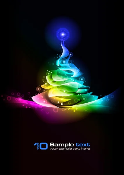 Vector abstract ontwerp. kerstboom. — Stockvector