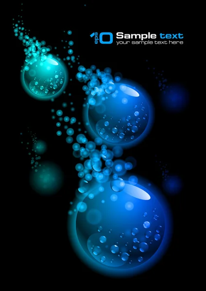 Vector abstract design. Bubbles — Stock Vector
