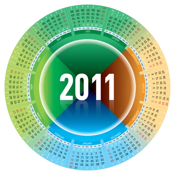 Calendário 2011 —  Vetores de Stock