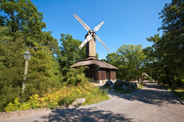 stock image Old wooden windmill