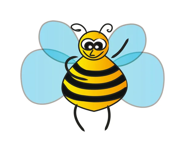 Bee isolated on white — Stock Photo, Image