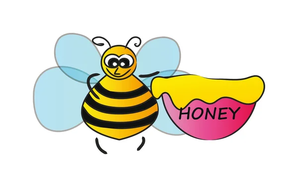 Pszczoła na białym tle — Zdjęcie stockowe