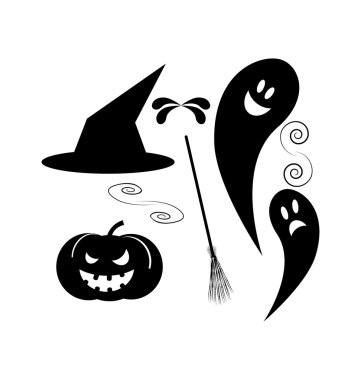 Haloween`s icons clipart