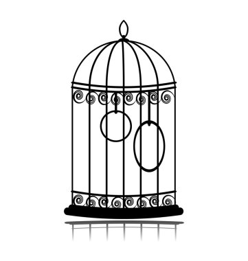 Vintage birdcage clipart