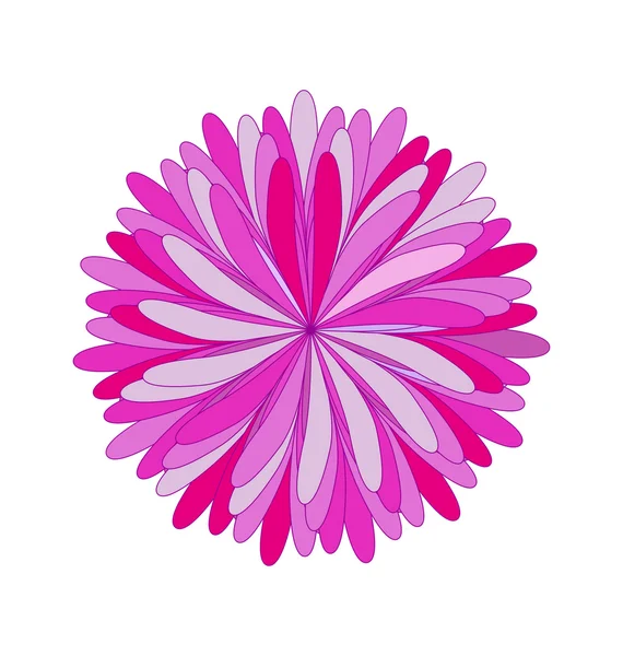 白い背景に孤立した花 — ストックベクタ