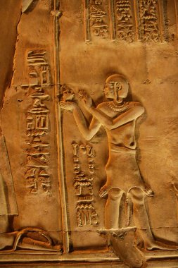 The Egyptian bas-reliefs clipart