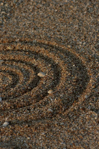 Cirklar i sanden — Stockfoto
