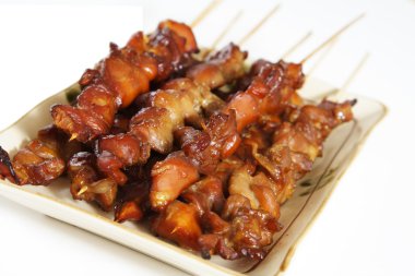 Chicken satays clipart