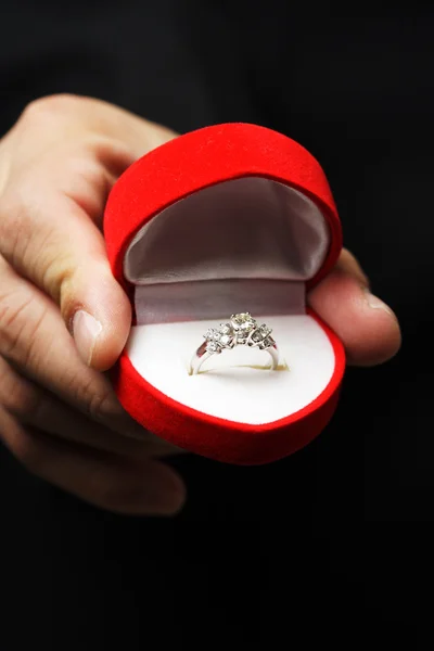 Diamantový prsten — Stock fotografie