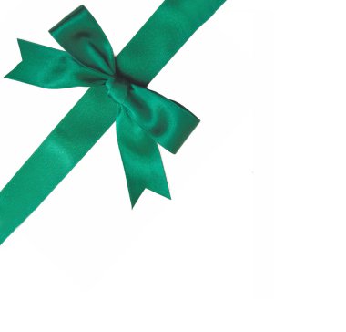 Green ribbon bow clipart