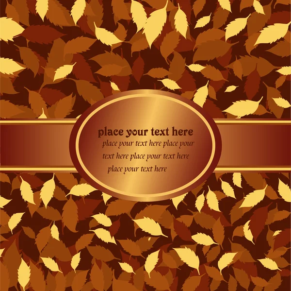 Vector illustration- banner with autumn leaves — Stock Vector