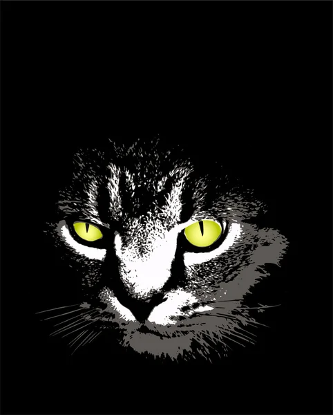 怖い猫 — ストックベクタ