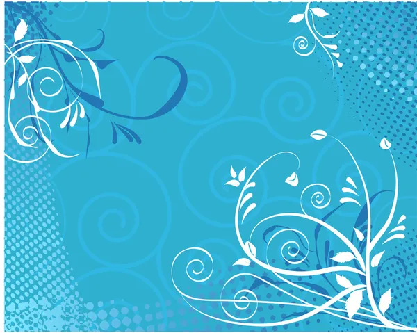 Fond tourbillon floral — Image vectorielle