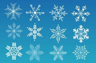 A set of snowflakes clipart