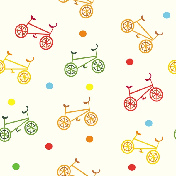Безшовні велосипедів візерунком — стоковий вектор