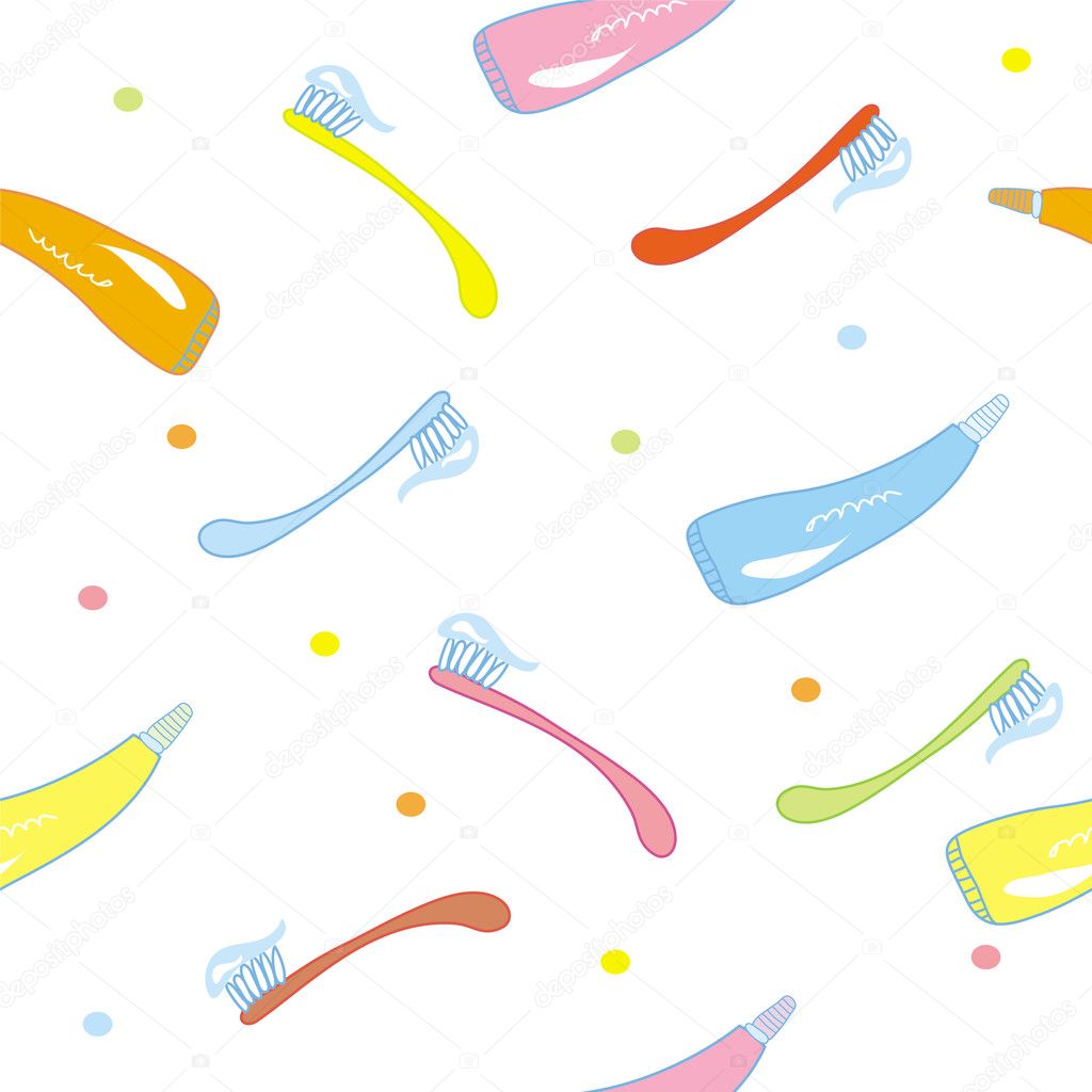 Tooth care seamless pattern