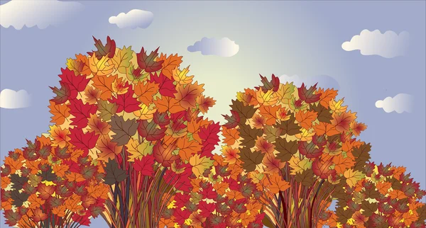 Podzimní krajina nápis — Stockový vektor