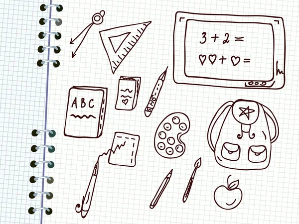School doodle — Stock Vector
