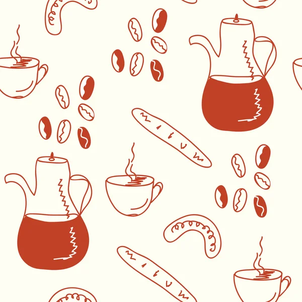 Бесшовный рисунок кофе — стоковый вектор