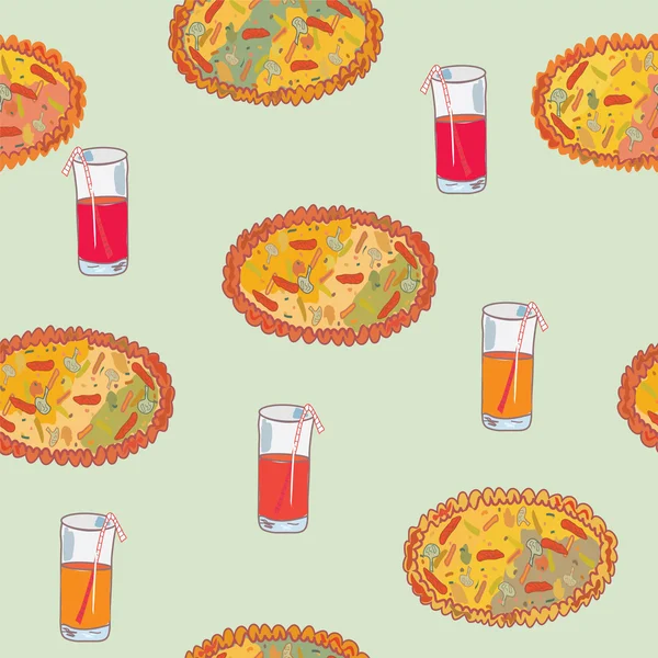Pizza sans couture — Image vectorielle