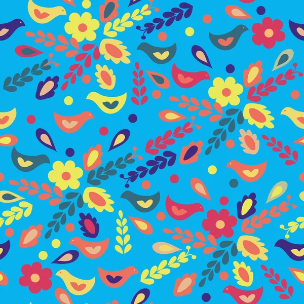 Motif floral lumineux sans couture — Image vectorielle
