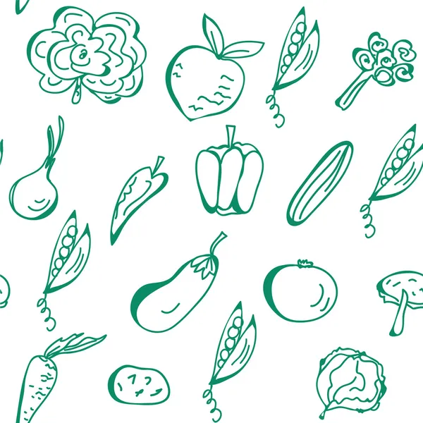 Grönsaker sömlöst mönster — Stock vektor