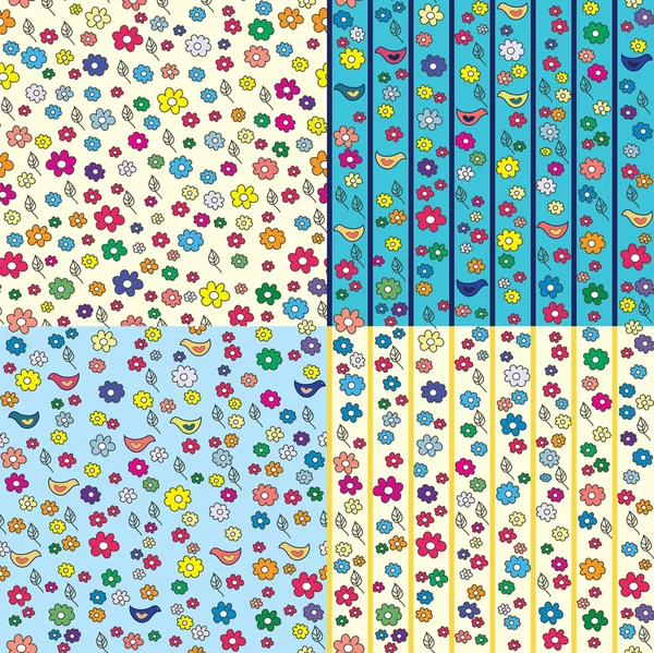 Bright seamless floral pattern — Stock Vector