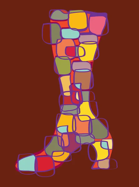 Logotipo abstracto del zapato — Archivo Imágenes Vectoriales