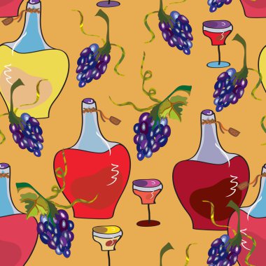 Wine seamless pattern clipart