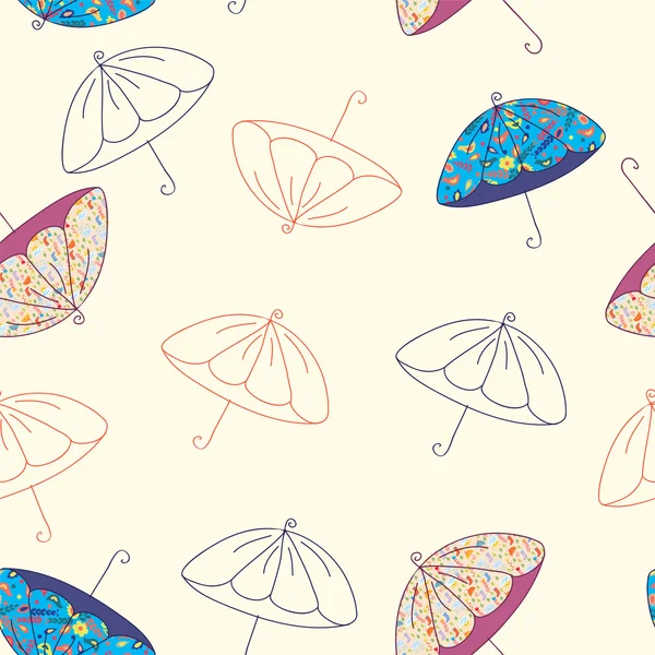 傘のシームレスなパターン — ストックベクタ