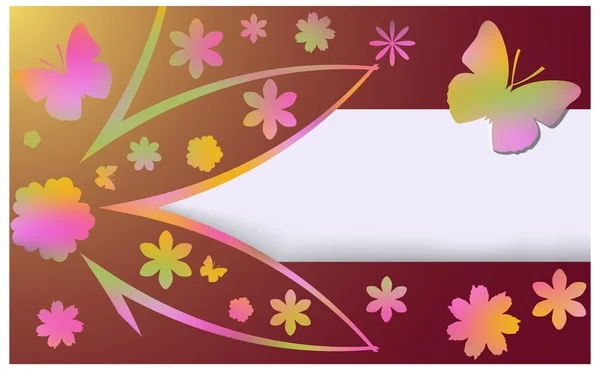 Banner floral abstracto . — Vector de stock
