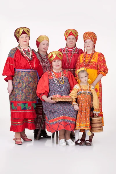 Жінка в російських традиційний одяг — стокове фото