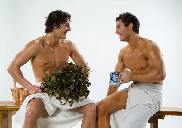 Men After The Bath — Stock Photo, Image