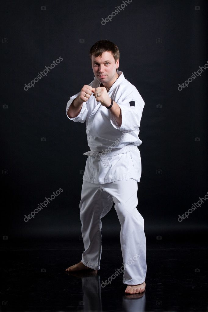 Man Doing Karate in Various Poses Set, Male... - Stock Illustration  [69743343] - PIXTA