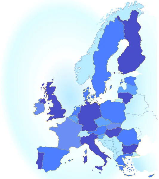 Europa UE karte — Vettoriale Stock