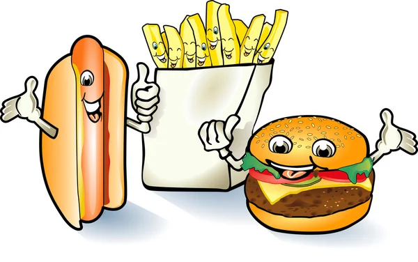 Hamburger heureux — Image vectorielle