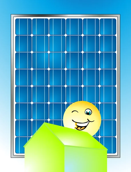 Сонячних батарей haus — стоковий вектор