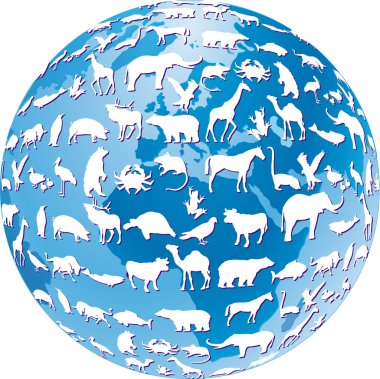 Welt tierwelt clipart