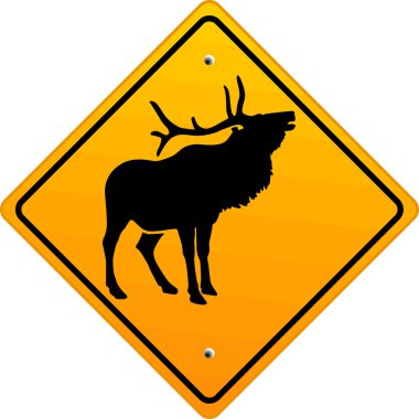 Deer warning clipart