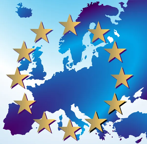 Europa-karte — Vetor de Stock