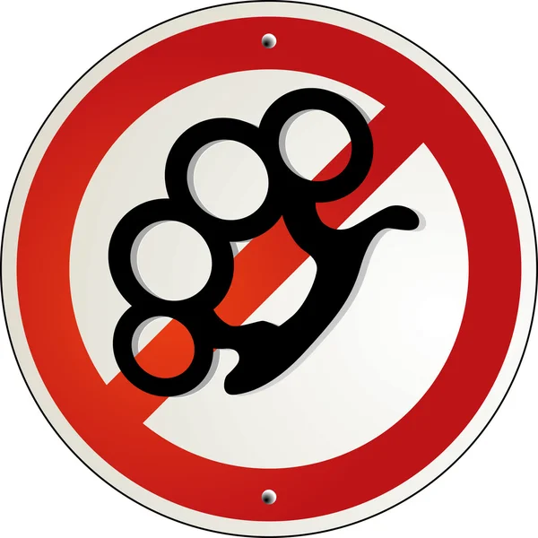 Force brass knuckles banned — Wektor stockowy