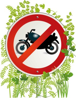Motorbike road sign clipart