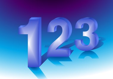 One-two-three number clipart