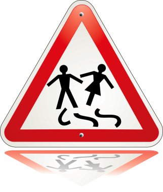 Warning triangle divorce clipart