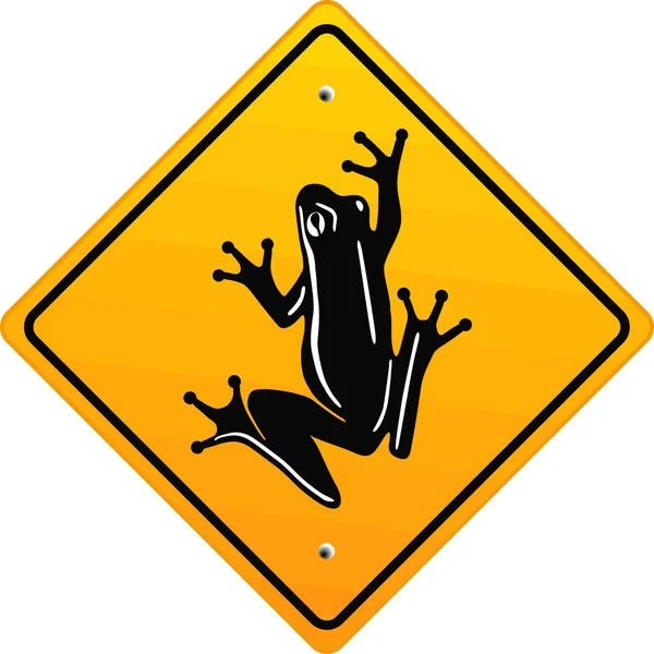 Frog sign — Stock Vector