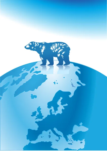 Isbjörn Nordpolen — Stock vektor