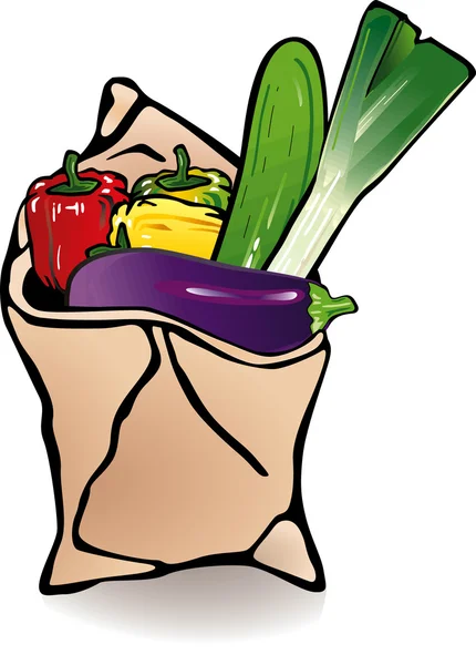 蔬菜纸包 — 图库矢量图片