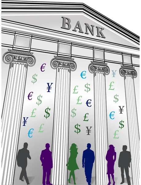 Crisi bancaria — Vettoriale Stock