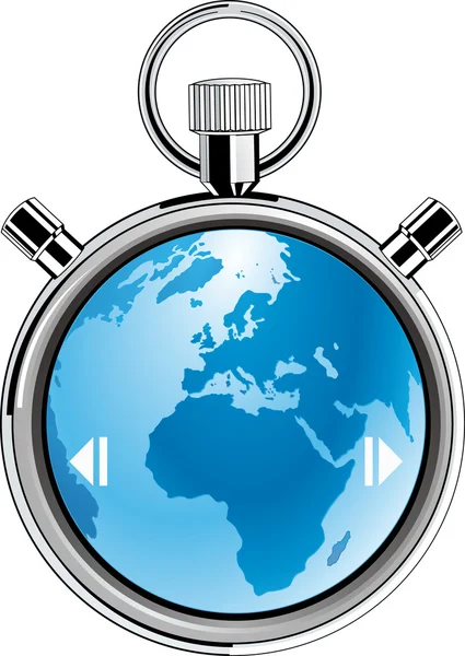 Kronometre dünya — Stok Vektör